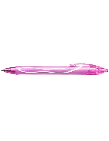 Boligrafo Bic Gelocity Quick Dry Retractil Tinta Gel Rosa Punta De 0,7 Mm