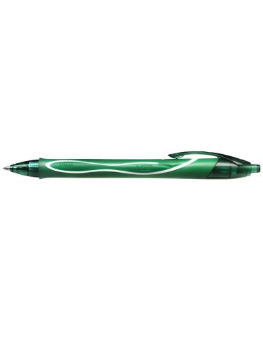 Boligrafo Bic Gelocity Quick Dry Retractil Tinta Gel Verde Punta De 0,7 Mm