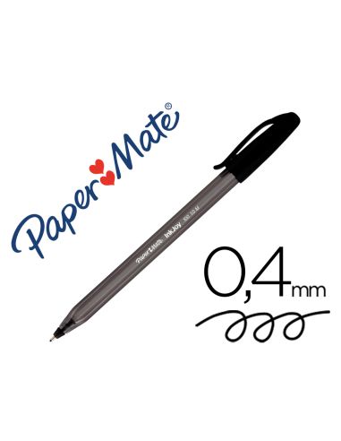 Boligrafo Negro Paper Mate Inkjoy 100 Punta Media Trazo 1Mm