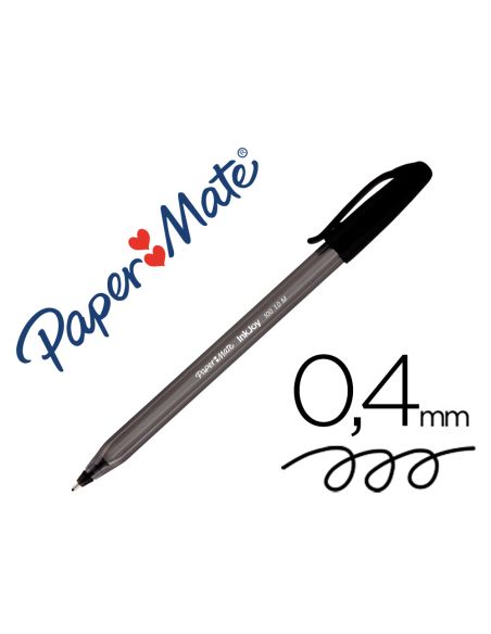Boligrafo Negro Paper Mate Inkjoy 100 Punta Media Trazo 1Mm