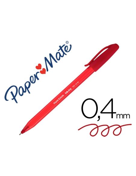 Boligrafo Rojo Paper Mate Inkjoy 100 Punta Media Trazo 1Mm