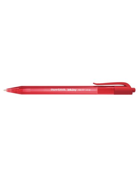 Boligrafo Rojo Paper Mate Inkjoy 100 Retractil Punta Media