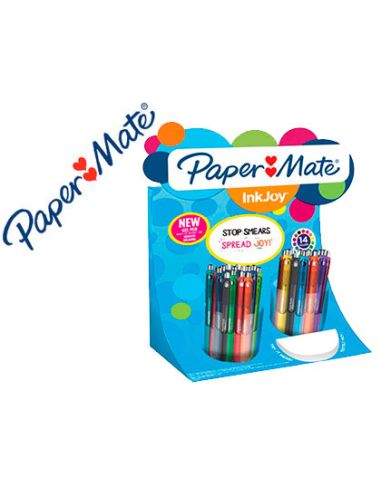 Boligrafo Paper Mate Inkjoy Retractil Gel Pen Trazo 0,7 Mm Expositor De 60 Unidades Colores Surtidos