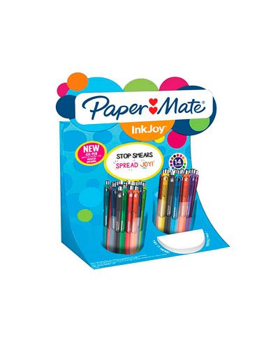Boligrafo Paper Mate Inkjoy Retractil Gel Pen Trazo 0,7 Mm Expositor De 60 Unidades Colores Surtidos