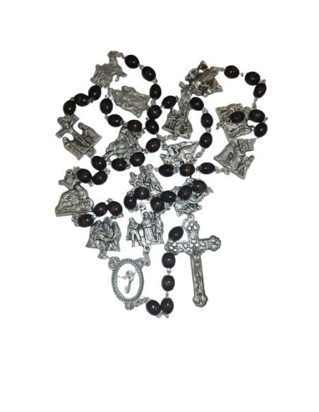 Rosario Madera Palisandro Estaciones Del Via Crucis