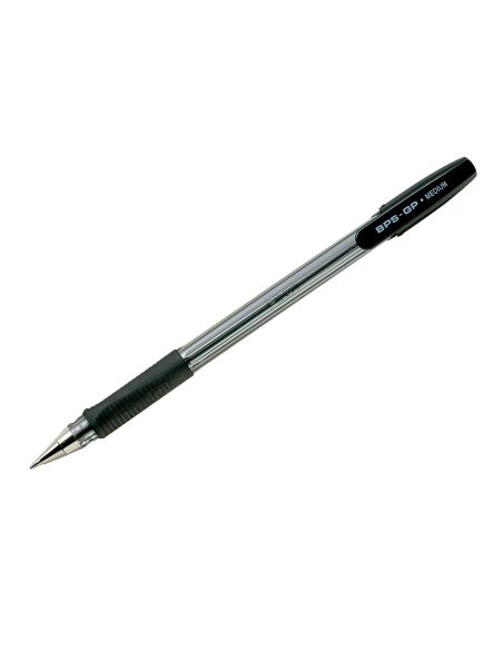 Boligrafo Negro Pilot Bps-Gp Sujecion De Caucho Tinta Base De Aceite Con Capuchon
