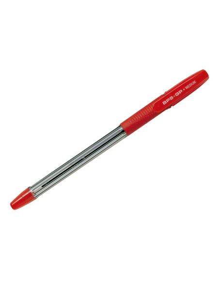 Boligrafo Rojo Pilot Bps-Gp Sujecion De Caucho Tinta Base De Aceite Con Capuchon
