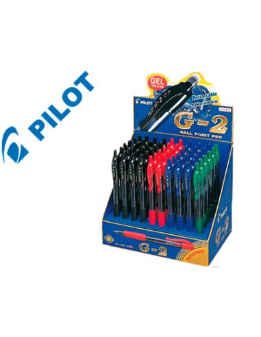 Boligrafo Pilot G-2 Tinta Gel Retractil Sujecion De Caucho Expositor De 60 Unidades