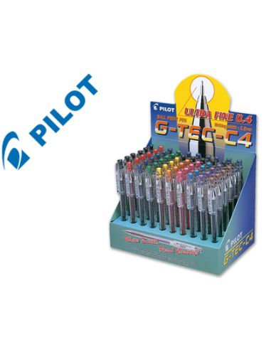 Boligrafo Pilot Punta Aguja G-Tec-C4 Expositor De 60 Unidades