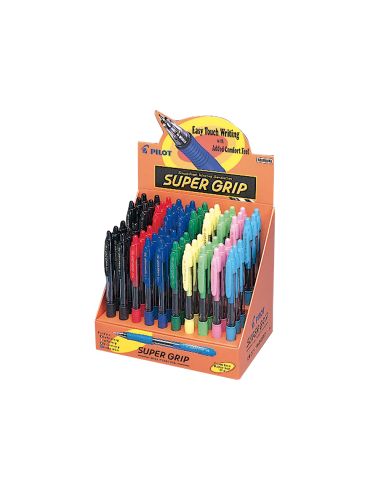 Boligrafo Pilot Super Grip Expositor De 60 Unidades