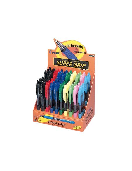 Boligrafo Pilot Super Grip Expositor De 60 Unidades