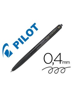 Boligrafo Negro Pilot Super Grip G Retractil Sujecion De Caucho Tinta Base De Aceite