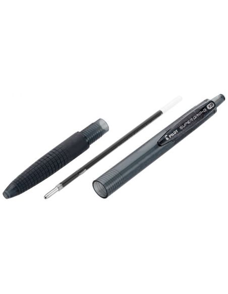 Boligrafo Negro Pilot Super Grip G Retractil Sujecion De Caucho Tinta Base De Aceite