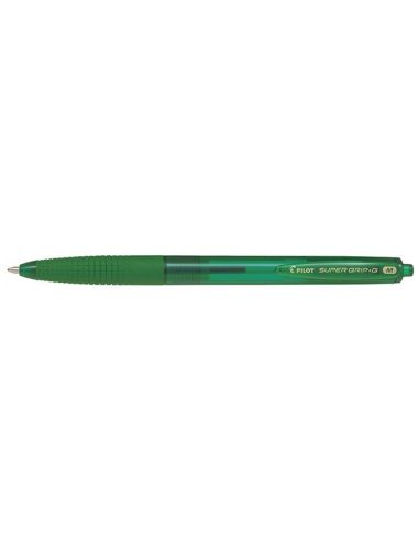 Boligrafo Pilot Super Grip G Verde Retractil Sujecion De Caucho Tinta Base De Aceite