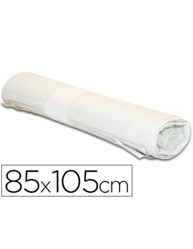 Bolsa Basura Industrial Blanca 85X105Cm Galga 110 Rollo De 10 Unidades
