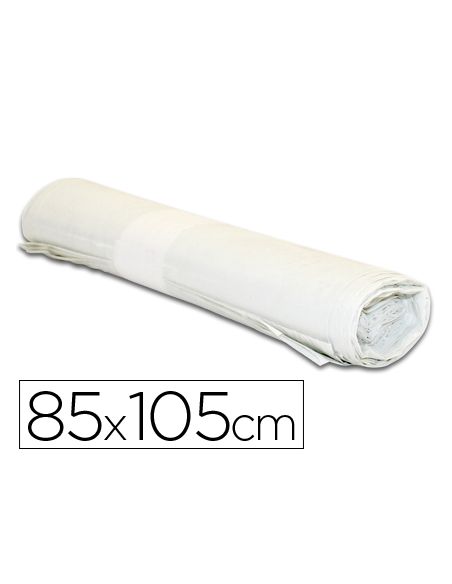 Bolsa Basura Industrial Blanca 85X105Cm Galga 110 Rollo De 10 Unidades
