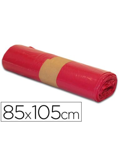 Bolsa Basura Industrial Roja 85X105Cm Galga 110 Rollo De 10 Unidades