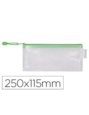 Bolsa Multiusos Djois Pvc 250X115 Mm Apertura Superior Con Cremallera Portaboligrafo Y Correa Color Verde