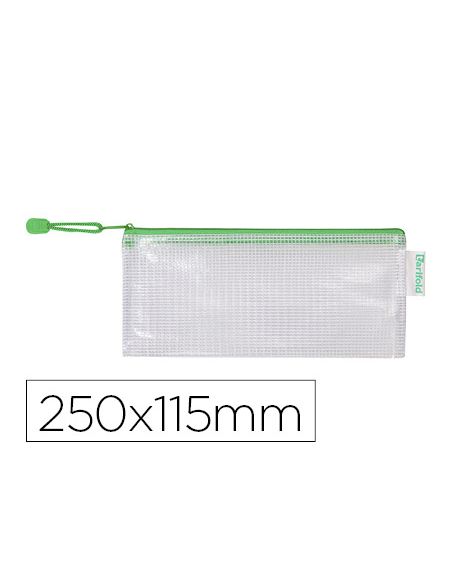 Bolsa Multiusos Djois Pvc 250X115 Mm Apertura Superior Con Cremallera Portaboligrafo Y Correa Color Verde