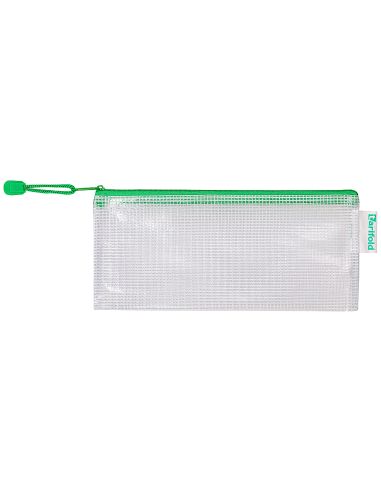 Bolsa Multiusos Djois Pvc 250X115 Mm Apertura Superior Con Cremallera Portaboligrafo Y Correa Color Verde