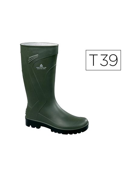 Bota Deltaplus De Seguridad Jouca Pvc Verde Suela De Tacos Talla 39