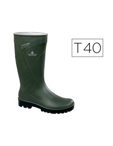 Bota Deltaplus De Seguridad Jouca Pvc Verde Suela De Tacos Talla 40