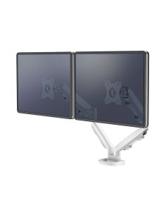 Brazo Para Monitor Fellowes Serie Eppa Ajustable Altura 2 Pantallas Normativa Vesa Hasta 10 Kg Blanco 2