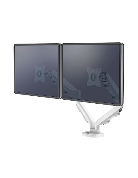 Brazo Para Monitor Fellowes Serie Eppa Ajustable Altura 2 Pantallas Normativa Vesa Hasta 10 Kg Blanco