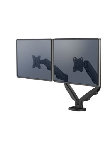 Brazo Para Monitor Fellowes Serie Eppa Ajustable Altura 2 Pantallas Normativa Vesa Hasta 10 Kg Negro