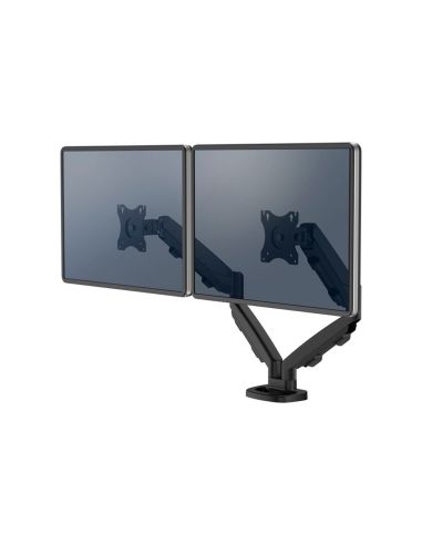 Brazo Para Monitor Fellowes Serie Eppa Ajustable Altura 2 Pantallas Normativa Vesa Hasta 10 Kg Negro