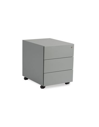 Cajonera Metalica Rocada Con Tres Cajones Serie Store 53X42X58 Cm Acabado Ac00 Gris/Gris