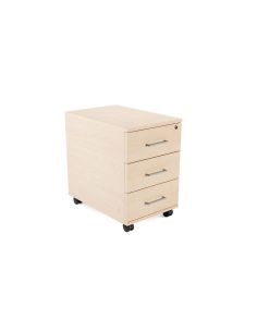 Cajonera Rocada Con 3 Cajones Serie Store 60X40X60 Cm Acabado Haya/Haya