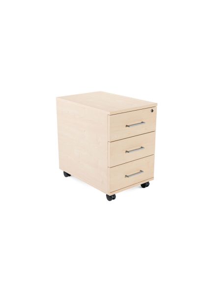 Cajonera Rocada Con 3 Cajones Serie Store 60X40X60 Cm Acabado Haya/Haya