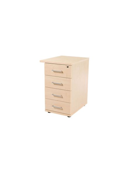 Cajonera Rocada Con 4 Cajones Serie Store 60X47X74 Cm Acabado Haya/Haya