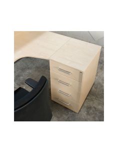 Cajonera Rocada Con Cuatro Cajones Serie Store 60X47X74 Cm Acabado Gris/Haya 2