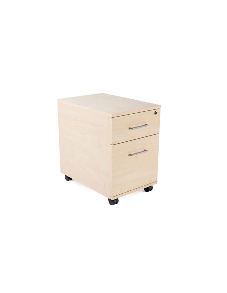 Cajonera Rocada Con Un Cajon Y Un Carpetero Serie Store 60X40X60 Cm Acabado Haya/Haya