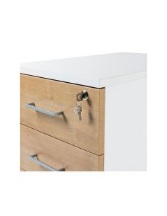 Cajonera Rocada Con Un Cajon Y Un Carpetero Serie Store 60X40X60 Cm Acabado Blanco/Blanco 2