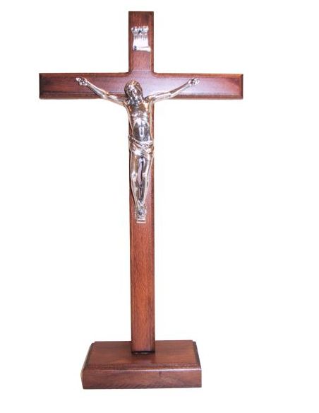 Crucifijo Base Madera Cuerpo Metal 13X8ººº