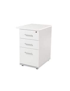 Cajonera Rocada Con Dos Cajones Y Un Carpetero Serie Store 60X47X74 Cm Acabado Gris/Blanco