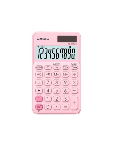 Calculadora Casio Sl-310Uc-Bu Bolsillo 10 Digitos Tax +/- Tecla Color Azul