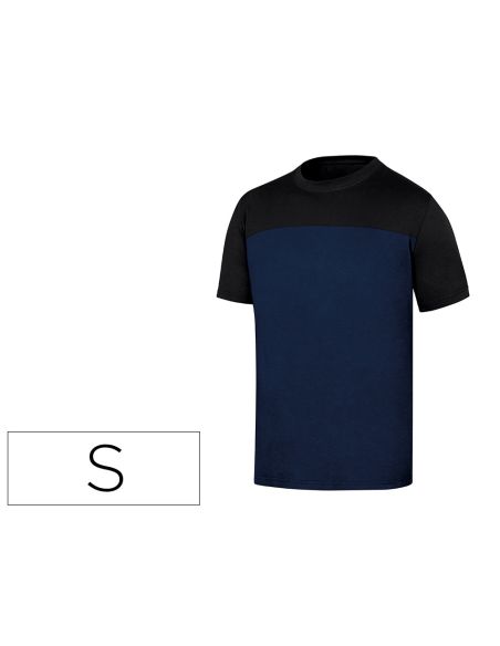 Camiseta De Algodon Deltaplus Color Azul/Negro Talla S