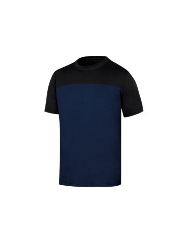 Camiseta De Algodon Deltaplus Color Azul/Negro Talla Xxl