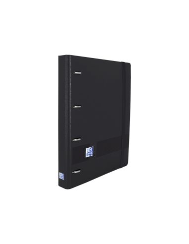 Carpeta Con Recambio Oxford Classic Europeanbinder Din A4+4 Anillas 35 Mm Recambio 100 Hcuadro 5 Mm Color Negro