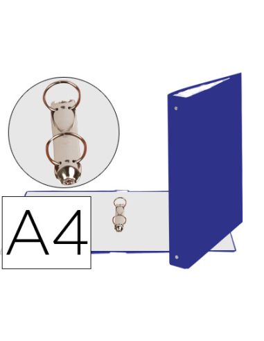 Carpeta De 2 Anillas 30Mm Redondas Exacompta Din A4 Carton Forrado Azul