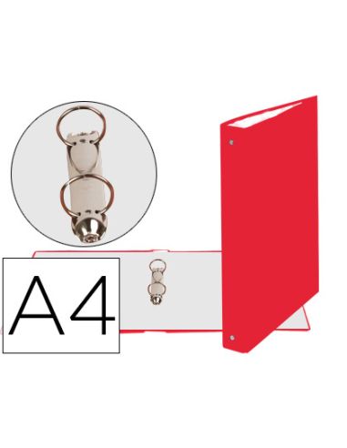 Carpeta De 2 Anillas 30Mm Redondas Exacompta Din A4 Carton Forrado Rojo