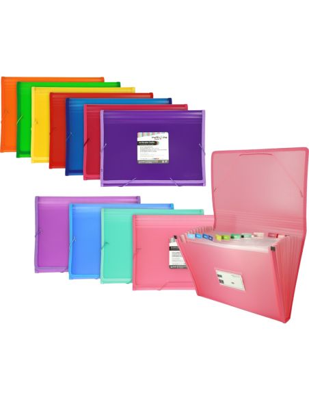 Carpeta Fuelle Gomas Fuelle Pp Multiline Folio Rosa