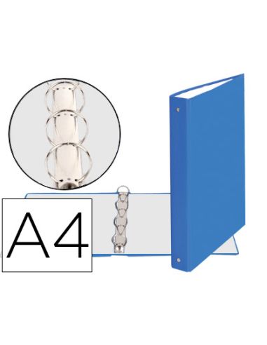 Carpeta De 4 Anillas 30Mm Redondas Exacompta Din A4 Carton Forrado Azul Claro