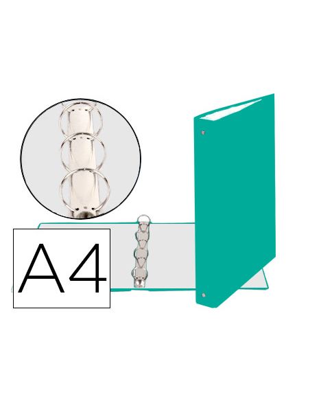 Carpeta De 4 Anillas 30Mm Redondas Exacompta Din A4 Carton Forrado Verde Oscuro