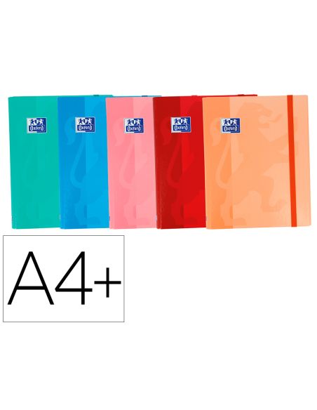 Carpeta De Gomas Oxford School Din A4+ Con Solapas Tapa Extradura Colores Tendencias Surtido