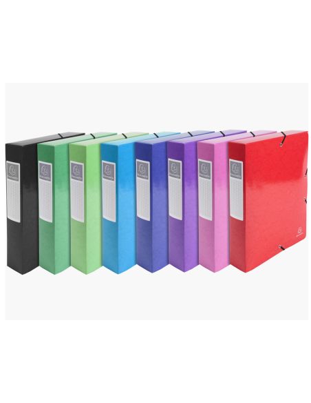 Carpeta De Proyecto Exacompta Iderama Carton Lustrado Plastificado Din A4 Lomo 80 Mm Colores Surtidos